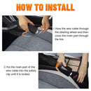 Car Steering Wheel Lock, Seat Belt Lock, Anti-Theft Device, Small and Light-Weight, Multi-Functional, Fit Most Vehicle, SUV, Golf Cart Security (Black)