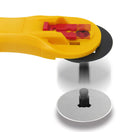 45mm Ergonomic Rotary Cutter  - Rotary Fabric Cutter w/Blade Cover & Squeeze Trigger for Quilting, Sewing, Crafts,  yellow