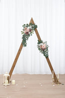 Artificial Dusty Rose Flowers Set of 2 for Wedding Welcome Signs Floral Decorations, Wedding Arch Flowers for Wedding Ceremony（60*30cm,40*20cm)