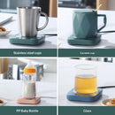 Coffee Mug Warmer with Cup, Coffee Warmer 55℃ Constant Temperature Thermostat Coaster Smart Cup Warmer for Heating Coffee, Beverage, Milk, Tea and Hot Chocolate (Green)