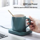 Coffee Mug Warmer with Cup, Coffee Warmer 55℃ Constant Temperature Thermostat Coaster Smart Cup Warmer for Heating Coffee, Beverage, Milk, Tea and Hot Chocolate (Green)