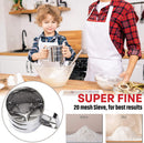 2.5 Cup Flour Sifter, Semi Automatic Small Baking Sieve, Stainless Steel, Fine Mesh Sieve Flour Duster