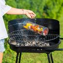 2PCS Rolling Grill Baskets for Outdoor Grill, Egg Accessories-Set Includes Fork, Hook, and Oil Brush-304g Stainless Steel-Perfect Gifts for Dad, Camping Must Haves, Unique Outdoor Gifts