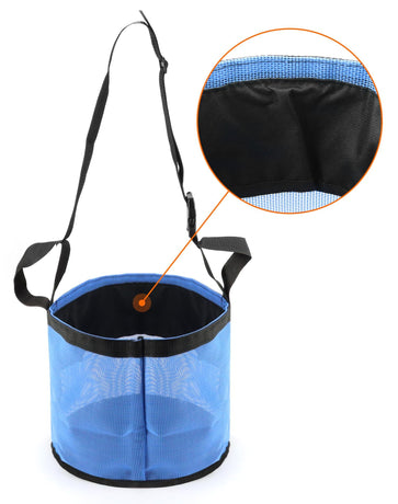 2 Pack Horse Feed Bag for Grain - Durable Mesh Grain Feeder with Adjustable Strap, Comfortable Neck and Nose Pad Horse Muzzle Feed Bag, (blue S size 21 * 18cm)