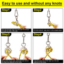 2 Sets Horse Tie Ring, Horse Tack and Supplies Horse Training Equipment Safe Horse Accessories with Eye Bolt, Tie Rings (Silver)