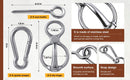 2 Sets Horse Tie Ring, Horse Tack and Supplies Horse Training Equipment Safe Horse Accessories with Eye Bolt, Tie Rings (Silver)