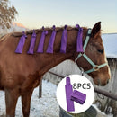 Protect Horse's Mane from Wind, Sun & Mud - Prevents Tangles, Rubbing Out and Breakage - Made with Nylon - Easy to Use and Washable - Set of 8  Purple;