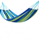 Hammocks Portable Camping Hammock Upgraded Comfortable Fabric Hammock with Two Anti Roll Balance Beam and Sturdy Tree Straps for Camping, Patio, （Blue Green，260*80cm）