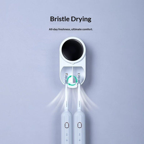 Toothbrush Cleaner & Toothbrush Holder, Cleaning and Air Drying, LED Smart Screen, Rechargeable Wall Mount Toothbrush Holder for Bathrooms