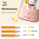 Colored Pencil Sharpener for Kids Gift, Rechargeable Electric Pencil Sharpener, Auto Stop, Classroom/Office/Home (Pink)