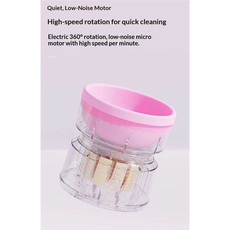 Pink Electric Makeup Brush Cleaner Machine, Silicone Brush Cleaner Machine Beauty Blender Cleanser For Beauty Makeup Brushes, Christmas Halloween Valentine's Day Gifts for Your Girls