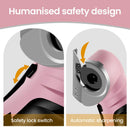 Cordless Electric Scissors, Cardboard Cutter with Safety Lock Electric Mini Cutter Power Rotary Scissors for Leather Felt Rug Box with Storage Box Pink