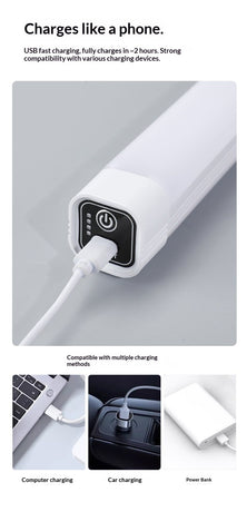 Rechargeable Magnetic Task Light, Battery Operated Lights, Dimmable, Closet Light, Wireless, Portable Light, Perfect for Garage, Camping and More（20CM）