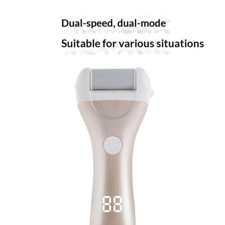 Callus Remover for Feet, Electric Foot File Callus Removers Rechargeable Waterproof Pedicure Tools Foot Scrubber Shaver Feet Care Tool for Cracked Heels Dead Skin （Golden）