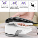 Washable Electric Fabric Shaver and Lint Remover, Rechargeable Sweater Defuzzer with 1 Free Extra Blades and brush, Quickly and Effectively Remove Fluff, Fuzz, Bobbles for Clothes, White