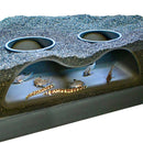 Aquarium Underground Tunnel Cave Natural Curve Two Hole | Viewing Fish & Shrimp Under Gravel Tunnel | Fish Tank Decor Decoration Hideout