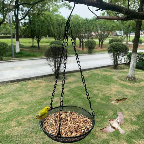 Premium Hanging Bird Feeder Tray, Platform Bird Feeder Stainless Steel Mesh Tray,Wild Bird Feeder for Outside Hanging Seed Platform 1Pcs