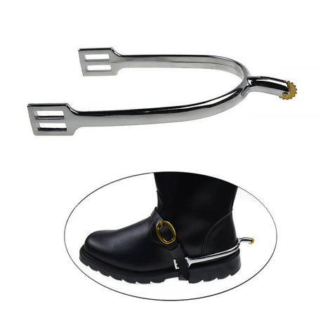 Horse Spurs, Zinc Alloy Material Erosion Spurs Spurs with Rotatable Copper Riding Horse Accessory Exquisite Workmanship, Practical  a pair