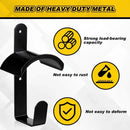 2pcs Horse Bridle Rack Wall Mount Black Metal Bridle Holder with Hook and Screws Bracket for Horse Barn Tack Room Stall Storage