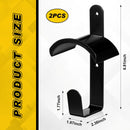 2pcs Horse Bridle Rack Wall Mount Black Metal Bridle Holder with Hook and Screws Bracket for Horse Barn Tack Room Stall Storage