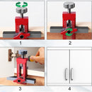 2-in-1 Cabinet Door Mounting Jig & Rebound Device Tool with Bag, Installation Positioner for Frameless Cabinets Only, Easily Adjustable Aluminium Alloy Cabinet Hardware Jig