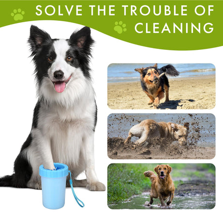 Portable Dog Paw Washer/Paw Cleaner,Reusable Washer & Cleaner Cup | Keeps Fur Paw Clean  Blue 9*11cm