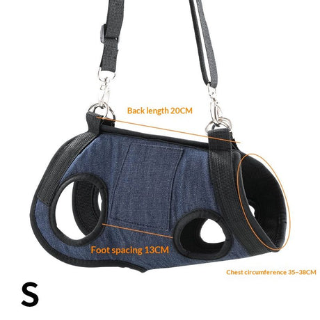 Dog Lift Harness Portable Dog Sling for Small Dogs Hind Leg Support Pet Rehabilitation Lifts Vest Adjustable Harness for Back Legs for Old, Disabled Dogs Walk,S