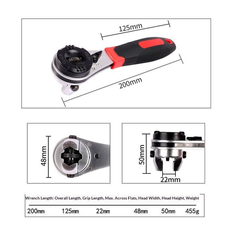 Adjustable Ratcheting Wrench, Adjustable Ratcheting Wrench 6-22mm, Adjustable sleeve wrench,Portable labor-saving AdjustableWrench, Non slip gloves