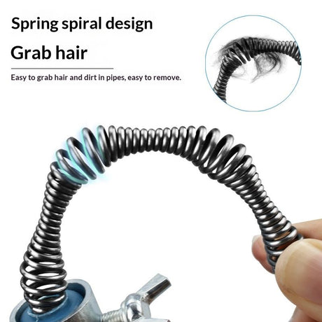drain clog remover,Snake Drain Cleaner,Use Manually for Kitchen,Bathrom and Shower Sink Unclog Drain Hair Removal Tool (3m)