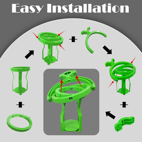 Gyroscope Cup Holder, 360 ° Rotatable No Spill Cup Holder, Gimbal Gyro Self Leveling Universal Drink Holder for Truck, Tractor, Bus Driver (Green)