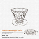 Collapsible Pour Over Coffee Maker - stainless steel Coffee Dripper Set For Camping & Travel（silvery）