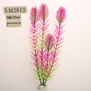 3 pack Aquarium Decor Fish Tank Decoration Ornament Artificial Plastic Plant Green 27cm Pink/Purple/green, 3-Pack