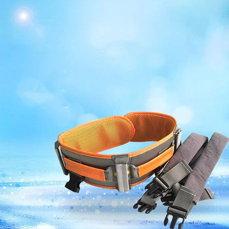 Upgraded  Buckle Gait Belt with Detachable Leg Straps Medical Transfer Belt Lift Belt for Elderly & Disabled Stairlift Patients Senior Walking Assistance Disability Aids (Orange)