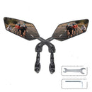 1 Pair Bike Mirror Handlebar [Left + Right], HD Glass Bicycle Mirror, 360° Rotatable Adjustable Shockproof Rearview Mirror, for E-Bike Mountain Bike Road Bike Electric Scooter