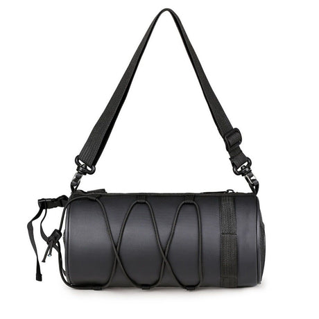 Bike Handlebar Bag, Bicycle Front Bag Shoulder Bag Storage Bag with Shoulder Strap for Road Mountain Bike Cycling Travel（black,22*11*11cm)