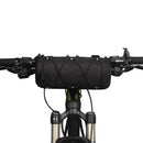 Bike Handlebar Bag, Bicycle Front Bag Shoulder Bag Storage Bag with Shoulder Strap for Road Mountain Bike Cycling Travel（black,22*11*11cm)