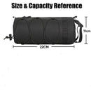 Bike Handlebar Bag, Bicycle Front Bag Shoulder Bag Storage Bag with Shoulder Strap for Road Mountain Bike Cycling Travel（black,22*11*11cm)