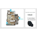 Wireless Doorbell, Door Bell Kit, Distinguish Front and Rear Doors, for Home Office Classroom（One drag, two sounds）