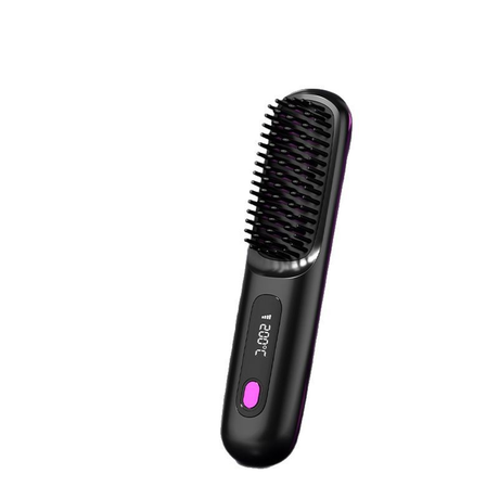 Hair Straightener – Cordless Comb with Negative Ion, Fast Heating & Portable Travel Design, Rechargeable Brush for Straightening and Curling (1Pcs)