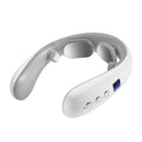 Neck Massager with Heat, Electric Pulse Neck Massager for Pain Relief, Wireless  Intelligent Massager for Women（white,15.3*13.9*3.45cm)