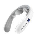 Neck Massager with Heat, Electric Pulse Neck Massager for Pain Relief, Wireless  Intelligent Massager for Women（white,15.3*13.9*3.45cm)