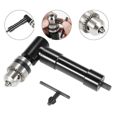 Drill Chuck Extension,  90 degree attachment Adapter With 3/8