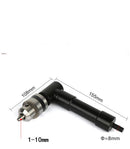 Drill Chuck Extension,  90 degree attachment Adapter With 3/8" Keyed Chuck 8mm Hex Shank Power Tool Accessory（10.8*15.5cm)
