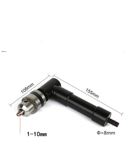 Drill Chuck Extension,  90 degree attachment Adapter With 3/8