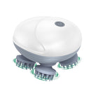 Electric Scalp Massager, Head Massager with 4 Massage Heads, Back and Scalp Massager Relieving Tight Stiffness Muscles（white,11*7cm）