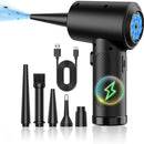 Compressed Air Duster, Electric Air Blow Portable Keyboard Cleaner with LED Light, Rechargeable Dust Off Cordless Air Duster for Computer, Car, Electric Devices