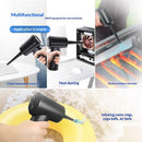 Compressed Air Duster, Electric Air Blow Portable Keyboard Cleaner with LED Light, Rechargeable Dust Off Cordless Air Duster for Computer, Car, Electric Devices