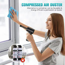 Compressed Air Duster, Electric Air Blow Portable Keyboard Cleaner with LED Light, Rechargeable Dust Off Cordless Air Duster for Computer, Car, Electric Devices