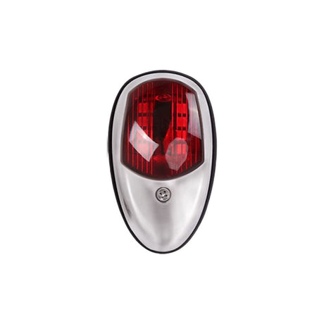 Boat Navigation Lights Red and Green Bow Light LED  Vertical Mount 1 Pair (Vacuum Electroplate Silver)