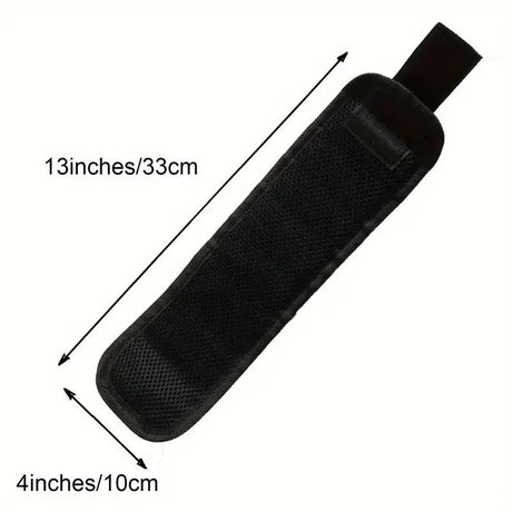 Magnetic Wristband by Wrap-It Storage - Black - Great Father Gift Wrist Magnet Tool Belt and Screw Holder（Black 5 rows with 10 magnets）Only wristband